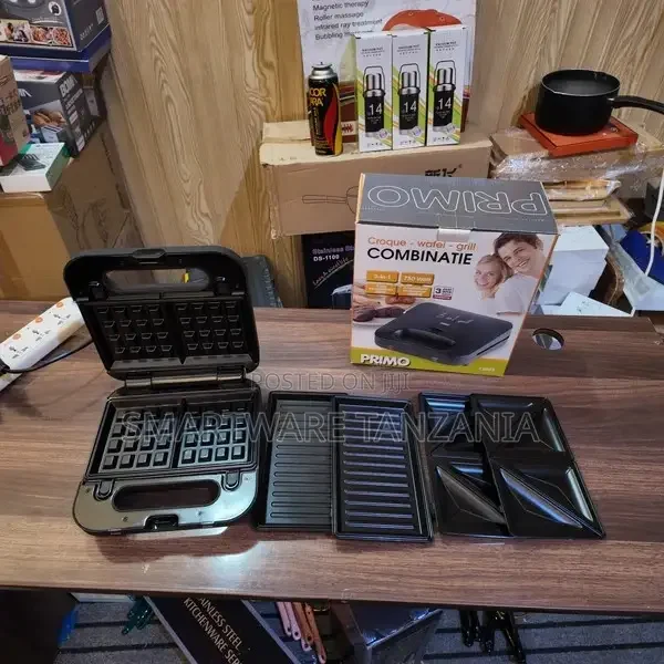 3-in-1 Sandwich Maker, Grill & Waffle Plates - Buy in Dar es Salaam, Tanzania | Smartware