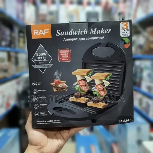 Electric Nonstick Sandwich Maker, 850 Watt - Buy in Dar es Salaam, Tanzania | Smartware