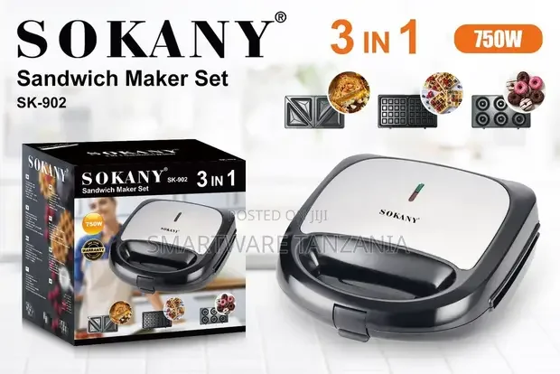 Sandwich Maker, Waffle Maker Set Portable Handle Waffles
