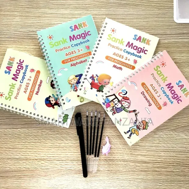 Sank Magic 4-book Practice Copybook Set for Preschool - Buy in Dar es Salaam, Tanzania | Smartware