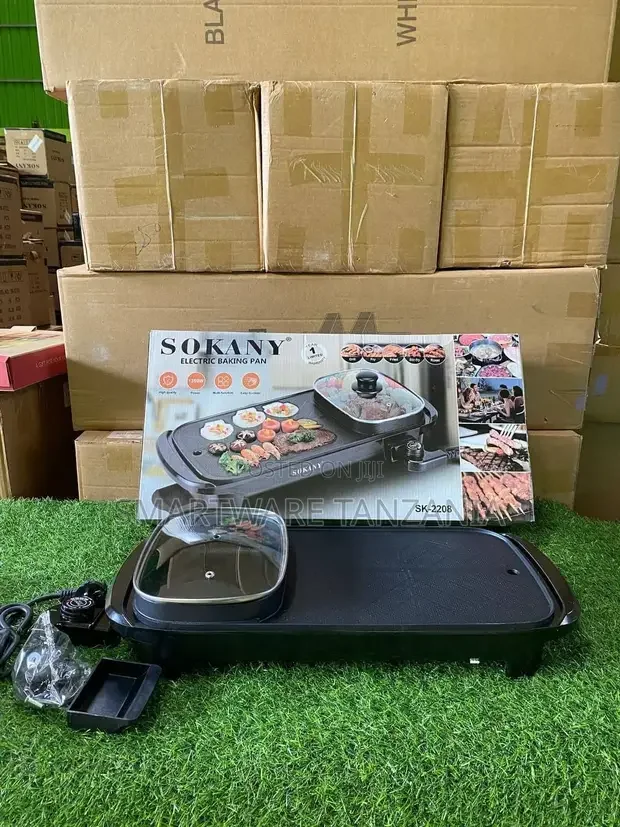 Separate Dual Temperature Control Non-stick Pan BBQ - Buy in Dar es Salaam, Tanzania | Smartware