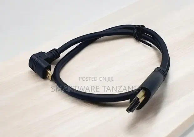 Short Micro Hdmi to Hdmi Cable Gold Plated Angled Connector