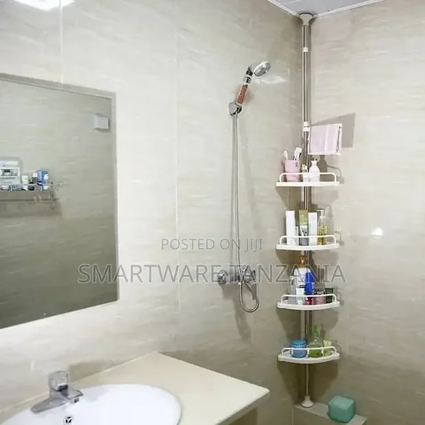 Shower Corner Rack Bathroom Shelf Stand With Towel Bar - Buy in Dar es Salaam, Tanzania | Smartware