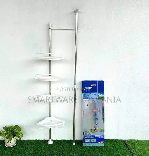 Shower Shelf Caddy Bathroom Corner Rack White Metal 4 Tiers - Buy in Dar es Salaam, Tanzania | Smartware