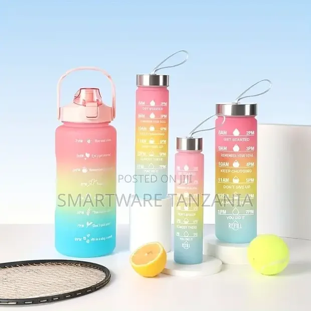 Silicon Water Bottle Straw, Sports Motivational Water Bottle - Buy in Dar es Salaam, Tanzania | Smartware