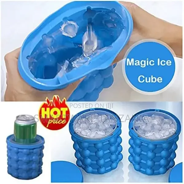 Silicone Ice Cube Maker Container W Lid Wine Bucket - Buy in Dar es Salaam, Tanzania | Smartware