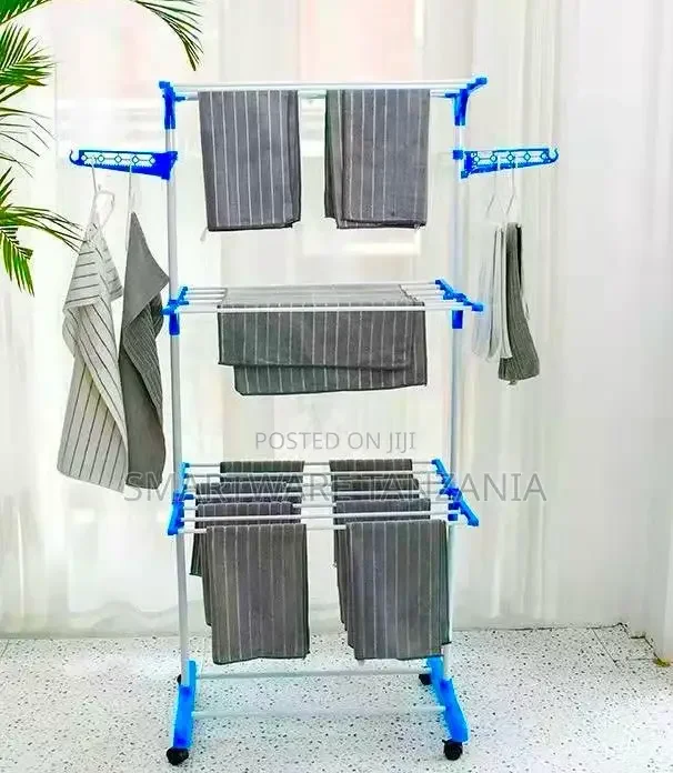 Silver Blue Metal Clothes Drying Rack - Buy in Dar es Salaam, Tanzania | Smartware