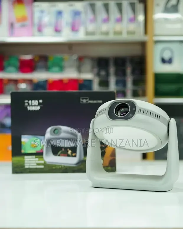 Smart Video Projector - Decoding, Android 11, 260° Stand