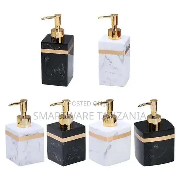 Elegant Marble & Brass Soap Dispenser for Bathroom Kitchen - Buy in Dar es Salaam, Tanzania | Smartware