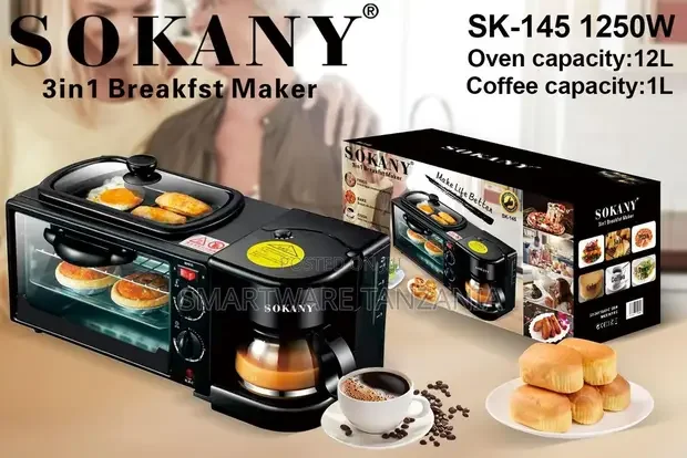 Sokany 3in1 High Quality Breakfast Maker - Buy in Dar es Salaam, Tanzania | Smartware