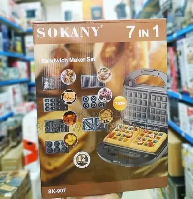 Sokany 7-in-1 Waffle Maker Sandwich Set Versatile Cooking
