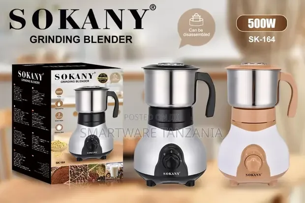 Sokany Coffee Grinder Blende 500W Stainless Steel 500ML - Buy in Dar es Salaam, Tanzania | Smartware