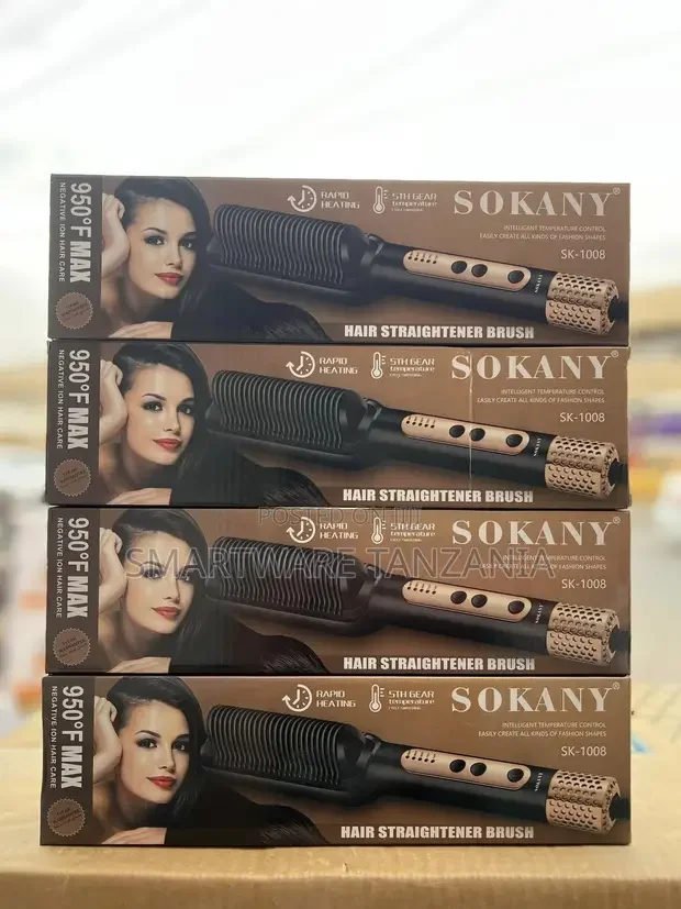 SOKANY Hair Straightener Brush Negative Ion - Buy in Dar es Salaam, Tanzania | Smartware