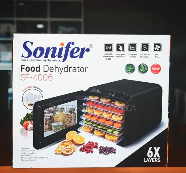 Sonifer 6 Tray Food Dehydrator 500W - Buy in Dar es Salaam, Tanzania | Smartware