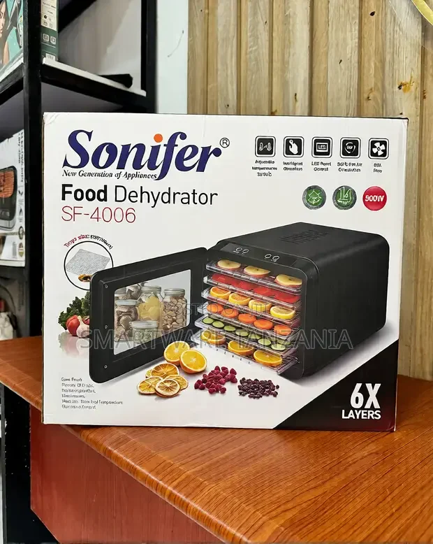 Sonifer Food Dehydrator SF-4006 Digital 6 Tray 500W - Buy in Dar es Salaam, Tanzania | Smartware