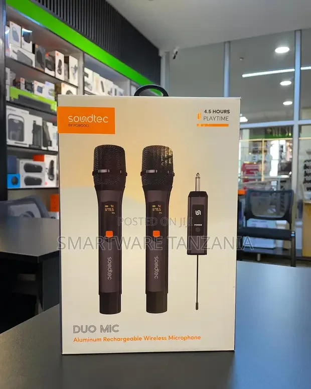 Soundtec Duo Mic Aluminum Rechargeable Wireless Microphone - Buy in Dar es Salaam, Tanzania | Smartware