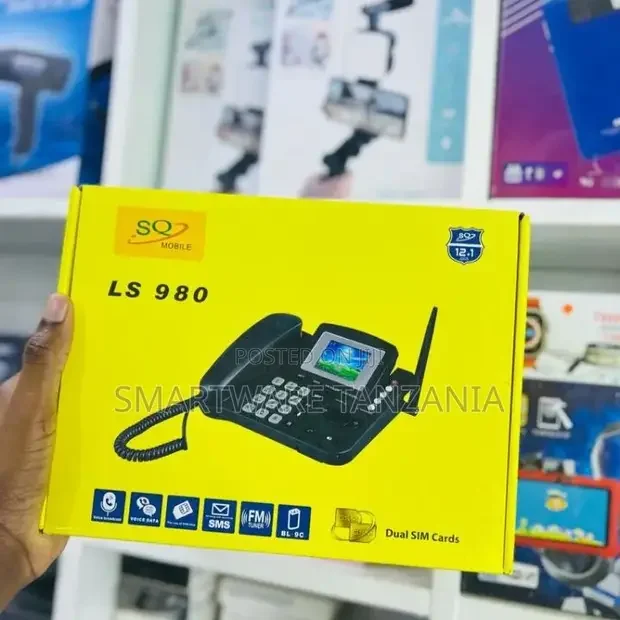 SQ Mobile LS 980 Desk Phone - Dual SIM GSM Landline - Buy in Dar es Salaam, Tanzania | Smartware