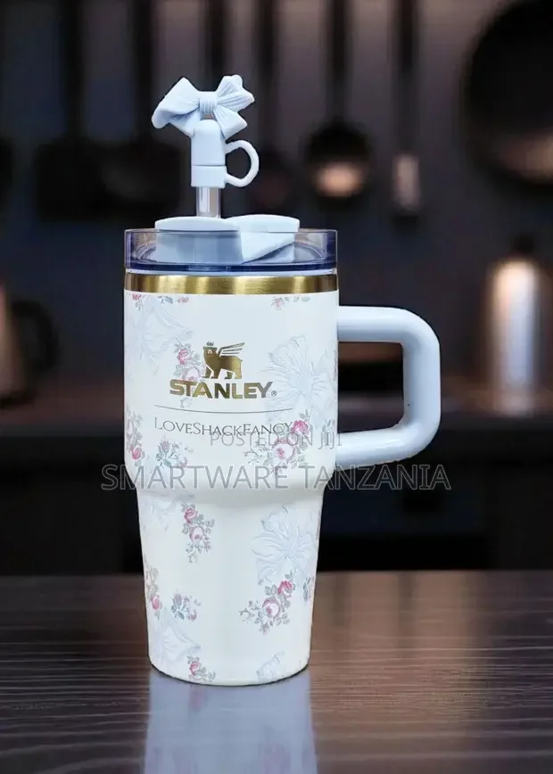 Stanley X Loveshackfancy Quencher H2.0 40oz Cream Floral Bow Cup - Buy in Dar es Salaam, Tanzania | Smartware