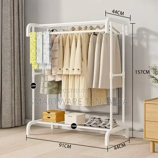 Sturdy Metal Clothing Rack Stand With Dual Rails - Buy in Dar es Salaam, Tanzania | Smartware