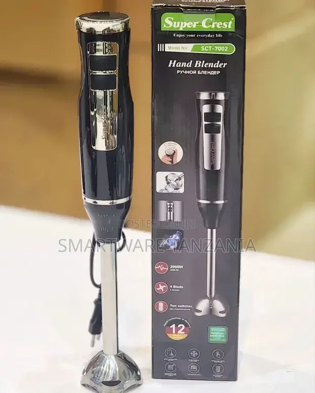 Super Crest SCT-7002 Hand Blender 4 Blades 21 Speeds 2000W - Buy in Dar es Salaam, Tanzania | Smartware