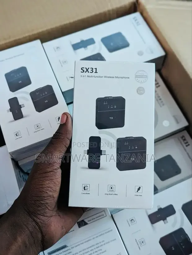Sx31 3-in-1 Wireless Lavalier Microphone 2.4g - Buy in Dar es Salaam, Tanzania | Smartware