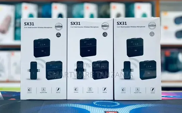 Sx31 3-in-1 Wireless Microphone System 2.4g for Vlogging Interviews