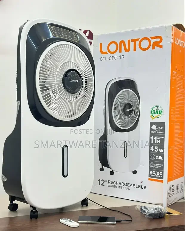 T PRO CTL-CF041R 12" Lontor Rechargeable Water Mist Fan - Buy in Dar es Salaam, Tanzania | Smartware