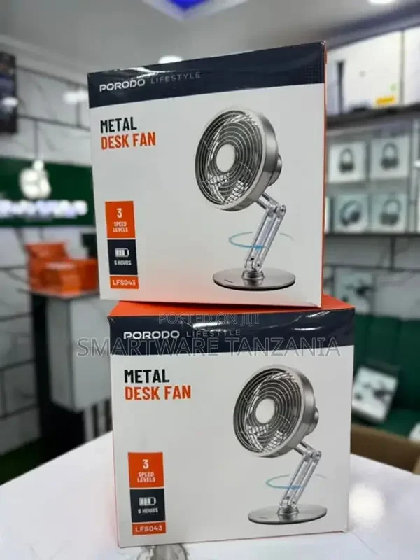 Compact Silver Table Fan for Bedroom & Travel - Buy in Dar es Salaam, Tanzania | Smartware