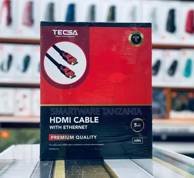 Tecsa Hr5 Hdmi Cable With Ethernet 5m Premium Shielded High Speed
