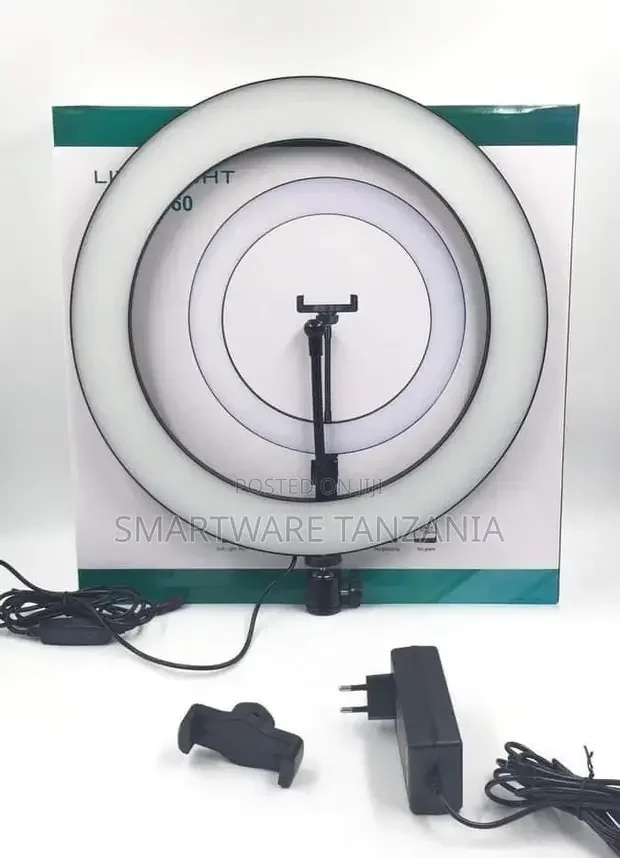 Tiktok Ring Light With Screw Holder For Tripod, Led Dimmable