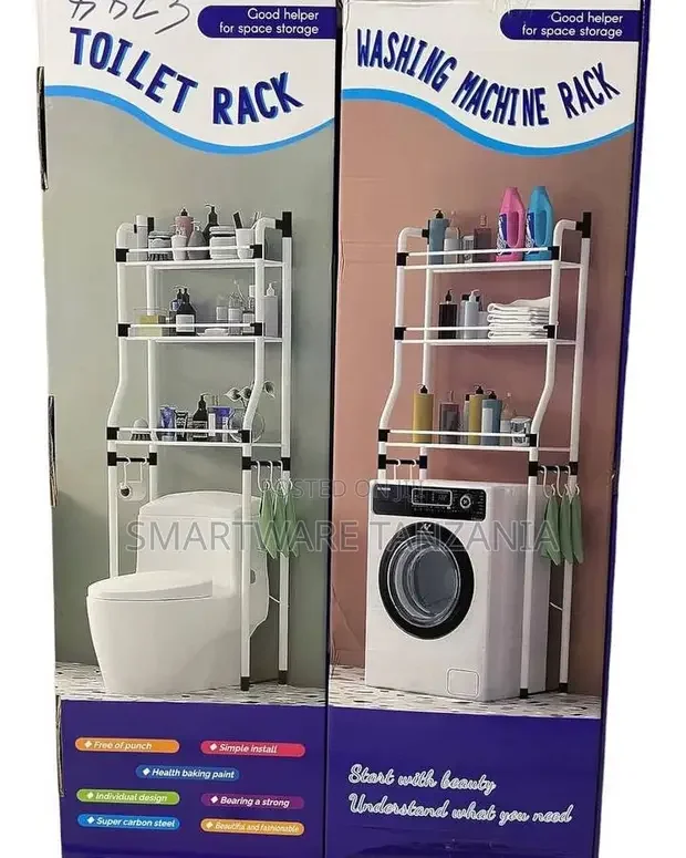 Toilet and Washing Machine Rack 3-Tier Carbon Steel Shelf - Buy in Dar es Salaam, Tanzania | Smartware