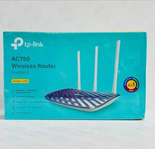 Tp-Link Ac750 Wireless Router - Archer C20 Dual Band 3in1 Extender