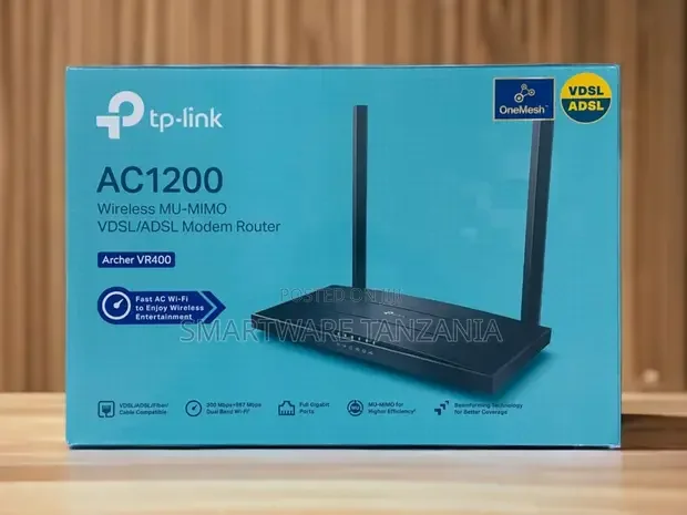 TP-Link Archer VR400 AC1200 VDSL ADSL MU-MIMO Modem Router - Buy in Dar es Salaam, Tanzania | Smartware