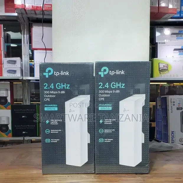 Tp-Link Cpe210 Outdoor Wifi Bridge 2.4ghz 300mbps 9dbi Twin Pack