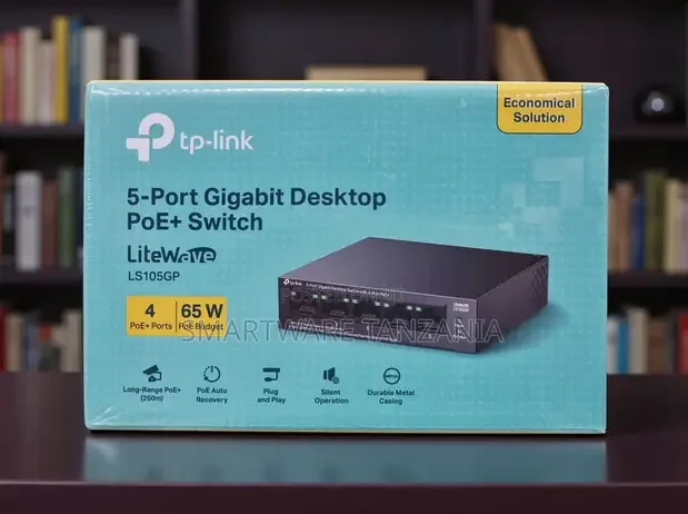 TP-Link LiteWave LS105GP 5-Port Gigabit PoE+ Switch - Buy in Dar es Salaam, Tanzania | Smartware