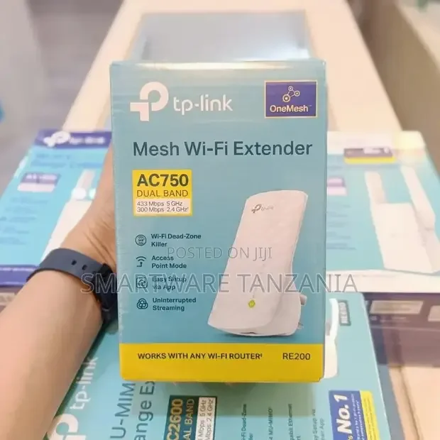 Tp-Link Re200 Ac750 Wifi Range Extender Onemesh Dual Band Wireless