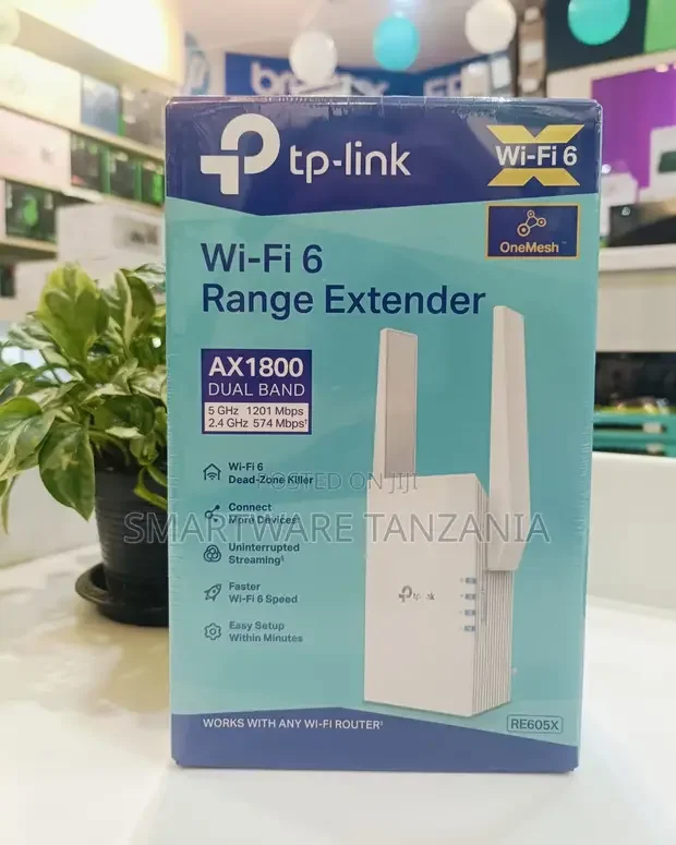 Tp-Link Re605x Ax1800 Wifi 6 Range Extender Onemesh Dual Band