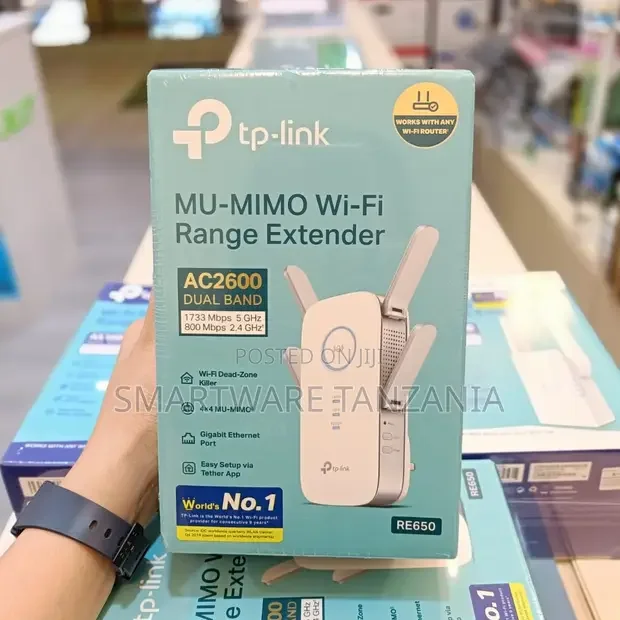Tp-Link Re650 Ac2600 Mu-Mimo Wifi Range Extender Dual Band Gigabit