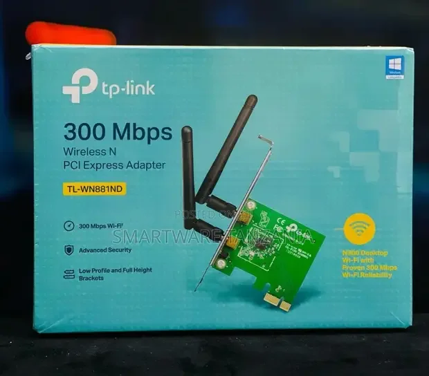 TP-Link TL-WN881ND 300Mbps Wireless N PCI Express Adapter - Buy in Dar es Salaam, Tanzania | Smartware