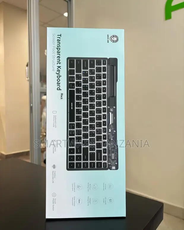 Transparent Keyboard Black Scissor Switch Design - Buy in Dar es Salaam, Tanzania | Smartware
