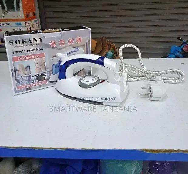 Travel Electrical Steam Iron Press With Foldable Handle - Buy in Dar es Salaam, Tanzania | Smartware