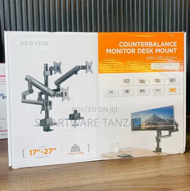 Triple Monitor Stand For 13-27 Screens - Buy in Dar es Salaam, Tanzania | Smartware