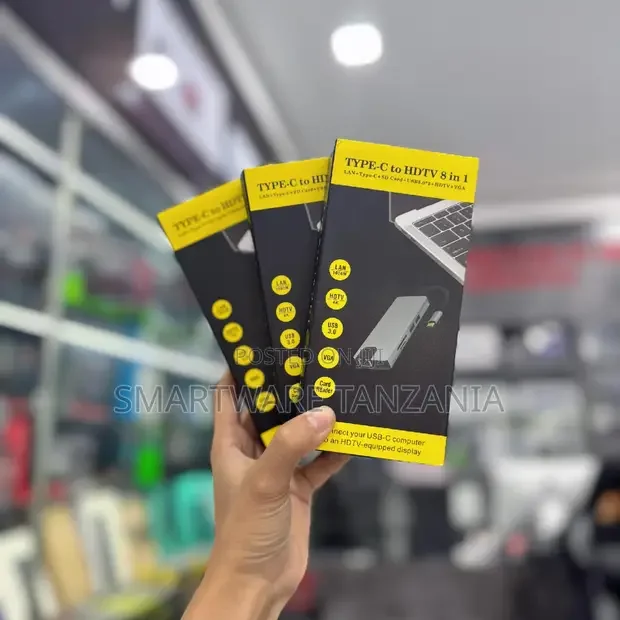 Type-C to HDTV 8-in-1 Multiport Adapter - Buy in Dar es Salaam, Tanzania | Smartware