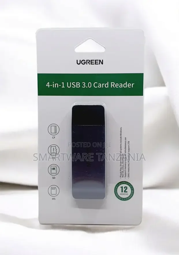 Ugreen 4-in-1 USB 3.0 Card Reader for Photographers - Buy in Dar es Salaam, Tanzania | Smartware