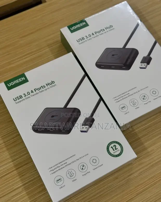 Ugreen 4 Port Usb 3.0 Hub With Micro Usb For Power Supply