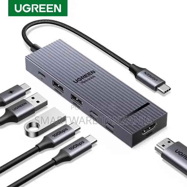 UGREEN 6-in-1 USB C Hub - 60Hz HDMI, 10Gbps USB 3.2 - Buy in Dar es Salaam, Tanzania | Smartware