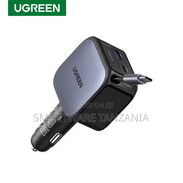 UGREEN 90W Retractable USB C Car Charger - Buy in Dar es Salaam, Tanzania | Smartware