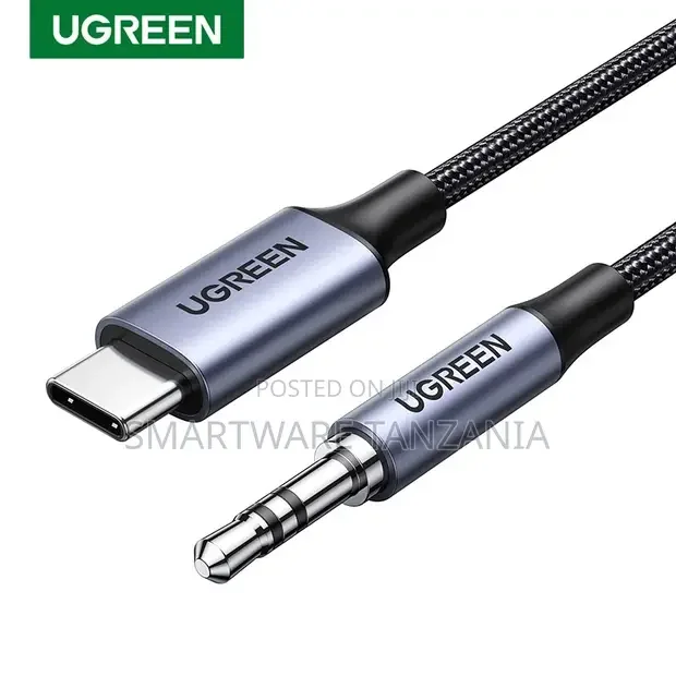 Ugreen Cm450 Usb C to 3.5mm Aux Cable Car Audio Adapter 3.3ft Braided