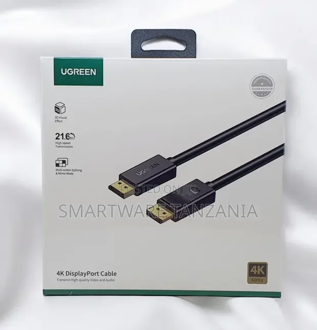 Ugreen DisplayPort Cable 60Hz 4K 21.6Gbps - Buy in Dar es Salaam, Tanzania | Smartware