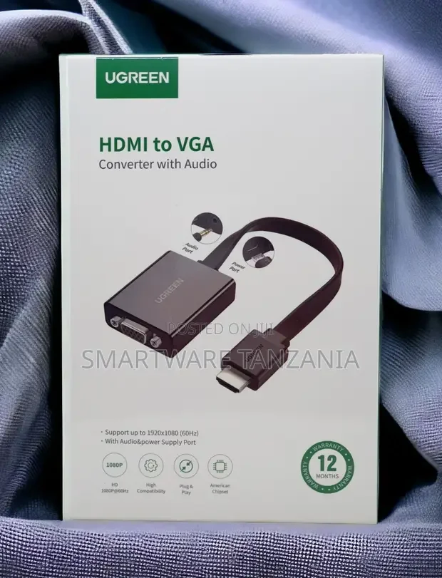 Ugreen HDMI to VGA Converter, 1080p 60Hz - Buy in Dar es Salaam, Tanzania | Smartware